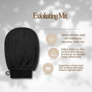 Korean exfoliating mitt used after waxing to remove dead skin and help prevent ingrown hairs
